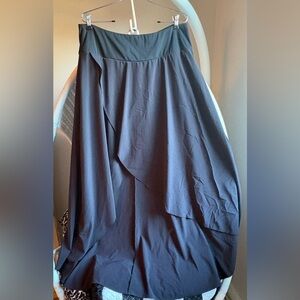 HALARA Black High Low Women's Skirt With Attached Bike Shorts